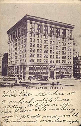 Зградата Слејтер Ворчестер, м -р Масачусетс оригинална античка разгледница 1909