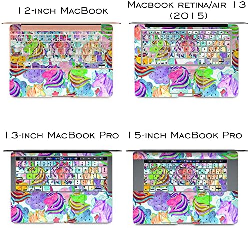 Lex Altern Vinyl Skin компатибилен со MacBook Air 13 Inch Mac Pro 16 Retina 15 12 2020 2019 2018 Симпатична виножито шарена еднорог образец Пони налепница за животни заштитени заштитени печатени та?