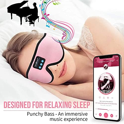 Музикозни Слушалки За Спиење Што Дишат Bluetooth 5.2 ЛЕНТА ЗА ГЛАВА 3D Слушалки ЗА Спиење, Безжична Маска За Очи Слушалки За Спиење За Странични