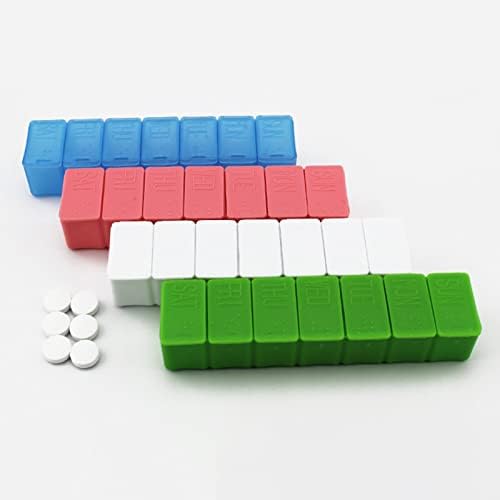 Smalibal Mini Pill Case Case Pell Box Division 7 Grids Правоаголни таблети Сплитер куќишта Производи за домаќинства Организатор на пилули за витамин