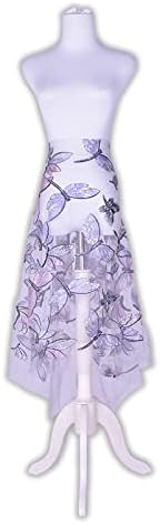 2yards Атрактивна сива извезена форма на ламји чипка ткаенина за шиење DIY рачно изработена облека за фустан со здолништа со здолништа