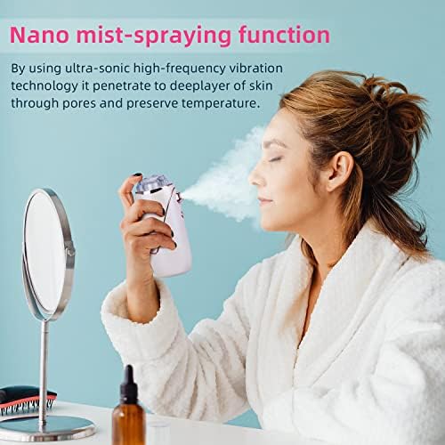 Нано јонски пароброд за лице, преносен овлажнител, инструмент за надополнување на вода со вбризгување на кислород со висок притисок за