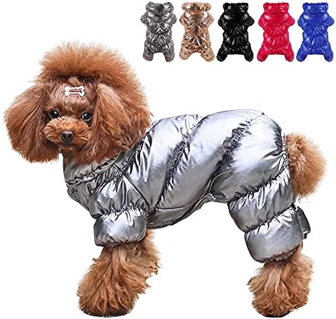 Облека за кучиња задебелно зимско топло руно кутре миленичиња палто јакна за мали кучиња водоотпорна облека за комбинезони облека сребро xxl