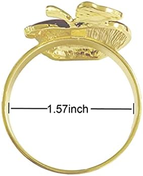 XJJZS на салфетка прстени од 6, прстен за салфетка за свадба, вечера, банкет, сервис за Божиќ, роденден (боја: А, големина