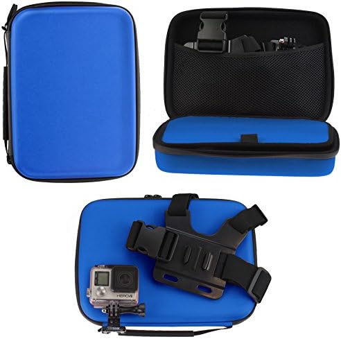 Navitech Blue Heavy Duty Rugged Hard Case/Cover компатибилен со Action Action Camera Eken Pano S1 360 степени