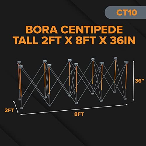 Bora Centipede CT10 36 инчи висока преносна работна површина со преклопување со лента за носење, склоплива работна површина, градежна табела,