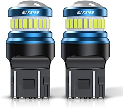 MAXGTRS W21/5W LED Светилки 24-SMD 3014 Чип &засилувач; 6-SMD 3030 Чип 7443 T20 LED Светилки 6000K Ксенон Бела Употреба За Обратна Светилки Назад