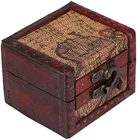 Nnjhg AC207 гроздобер квадратен накит кутија за складирање рачно изработена дрвена биро украсен дисплеј куќиште за шминка организатор кутија богатство на накит за нак?