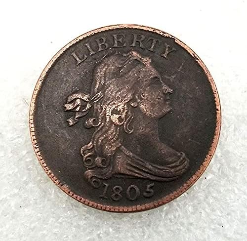 1805 Лаки Морган Никел комеморативна монета Нециркулирана староамериканска колекција монети занаети занаети за сувенири