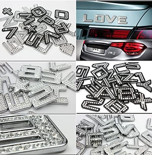LZLRUN Автомобилската Прилагодено Блинг Блинг Кристално Дијамантски Метални Букви Амблем Значка Комплет