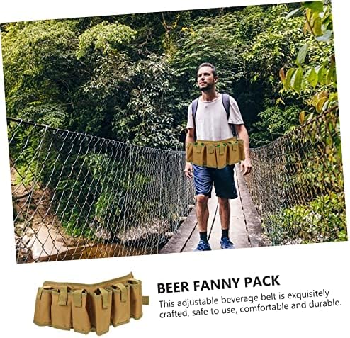 Besportble пиво појас на колкот за колк за ранец држач за држач за ранец додатоци за пиење половината торба 6 лименки држачи за кампување
