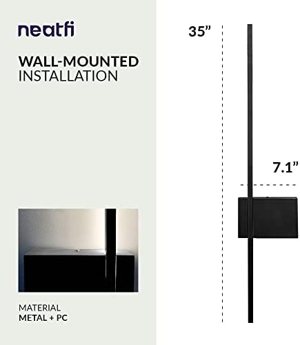 Neatfi ЗАТВОРЕН LED Ѕид Светлина, Модерен Sconce Тела, 3 Светлосни Режими, 2700k-5000k Температура На Бојата, Ротирачки Мат Финиш, Со Далечински Управувач, Во собата на 2