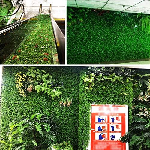 Ynfngxu вештачка жива ограда со цветни имитации зелена хеџ позадина пластична балкон лажна ограда панел решетка за декорација на wallидови, 60 x 40 см