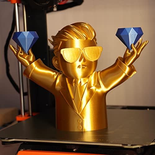 Филамента на полимакер Silk Pla 1,75 mm, сјајно злато PLA 3D печатач за печатење свила 1kg - полилит 1,75 PLA филамент свилен златен филамент