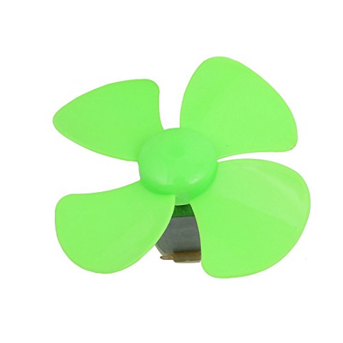 Елексит DC12V 0,04A Електрична опрема 14000RPM модел на модел со 4-Vane Green Propeller 80mmx2mm