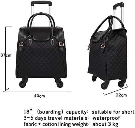 V&засилувач; NSIXSIX Бизнис патни торби, 18 инчен интернат случај, мали количка случај, универзална тркала рачен багаж, Погоден за патување