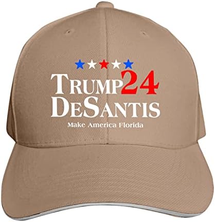 GHBC Trump Desantis 2024 возрасни бејзбол капа, женски татко, татко, прилагодлива машка капа за бејзбол