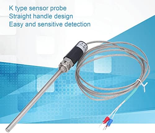 K тип на заземјен сензор за температура на термопар, нихром термопар заштитена жица сензори за машини текстил 150мм