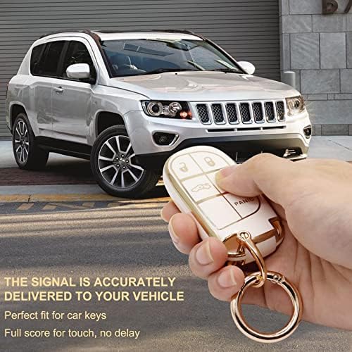 За капакот на FOB на Jeep Key, мека целосна заштита на клучот за заштита, компатибилна со копчињата Jeep Smart Key 3 4 5 Заштитник