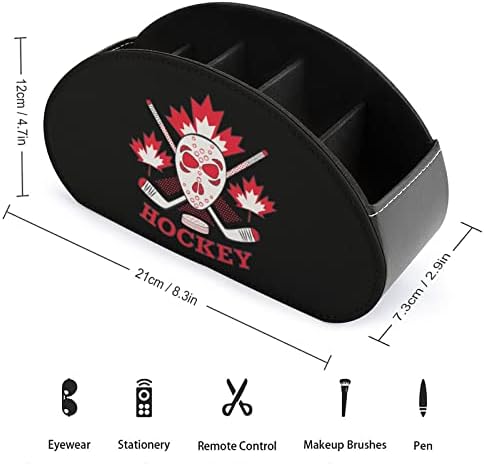 Канада за хокеј етикета држач за далечински управувач со 5 оддели ТВ далечински организатор за складирање на кутии за контролори