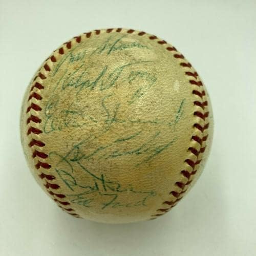 1961 Newујорк Јанкис В.С. Тимот на шампионите потпиша бејзбол Мики Мантил Марис ПСА - Автограмирани бејзбол