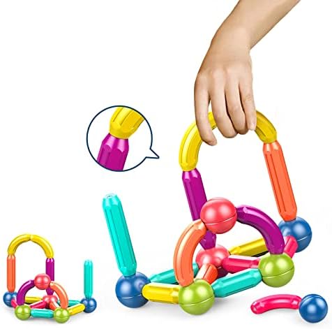Магнетски стап, магнетни топки и прачки сет, градежни стапчиња блокови, магнетни блокови, магнетски играчки магнетски играчки магнетски