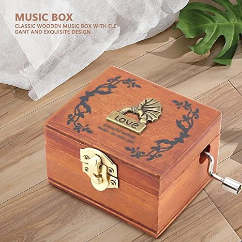 Gretd Mini дрвена рака музичка кутија метал ретро механичко моделирање занаети роденденски подарок дома украси