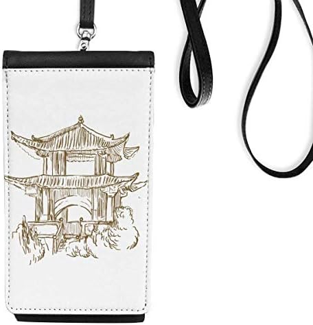 Кина обележје на дрво скица телефонски паричник чанта што виси мобилна торбичка црн џеб