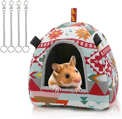 Хамстер шатор кревет зимски топол лежиште за спиење за гербил стаорец шеќер едриличарски еж, мали птици