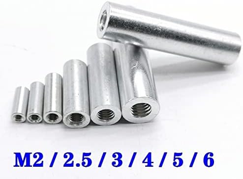 DllTec CQINLU-HEX завртки M2 M2.5 M3 M4 M4 M6*L Round Aluminum Standoft Spager Studer Extend Long Nut l = 6 до 100, 5-10pcs, одлична отпорност