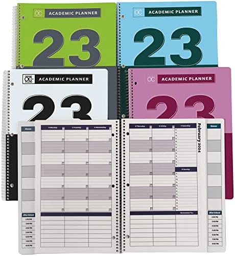 2023-2024 Академски планер, алатка за управување со времето, дневно, неделна и месечна агенда на училиштата за одржување на учениците на вистинскиот пат и на време, голе