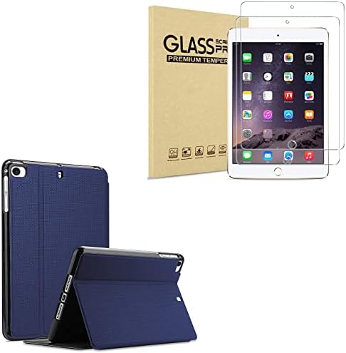 Procase iPad Mini 1 2 3 Екран заштитници Пакет со iPad Mini Case за iPad Mini 5 2019/Mini 4, Mini 1 2 3 Slim Stand Protective Folio Case Smart Cover за iPad Mini 5/4/3/2/1 -Нави