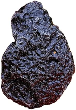 Црн тибетски тектит редок метеорит примерок од природен кристален скапоцен камен од Тибет - 1 парчиња
