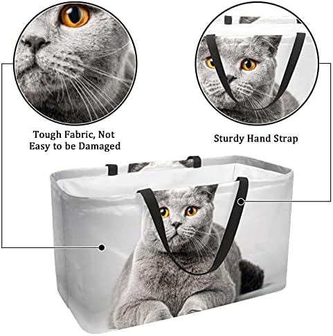 Кошар за еднократно шопинг мачка преносна виткање пикник намирници торбички за перење торба за торба за купување тота