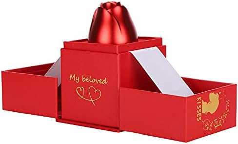 Срце Ѓердан &лт; бр /&гт; Убава &Лт; бр /&гт;Роуз Цвет Кутија &лт; бр /&гт;Прстени Ѓердани Обетки Подарок Кутија&лт; бр /&гт; Жени&Лт;