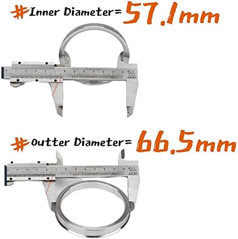 Центрични прстени на laicarvor hub 66,5 до 57.1 алуминиумска легура OD = 66,5mm ID = 57,1mm qty
