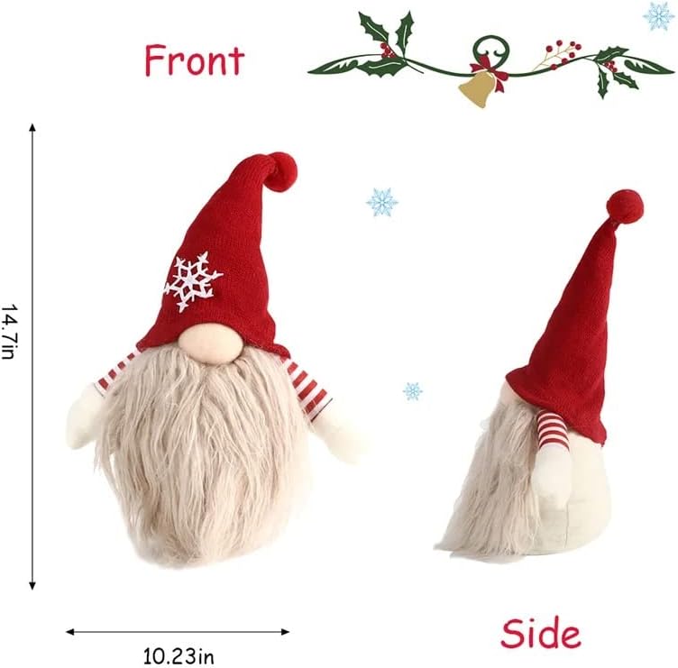 Сет на два празнични Божиќни гноми шведски Дедо Мраз, Божиќни гноми симпатична, Божиќен декор, полица за седиште за одмор