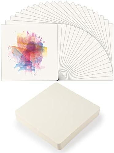 50 листови празни картички за акварел, 4,7х4,7 инчи акварели хартиени картички Акварел картон на големо за почетници уметници возрасни
