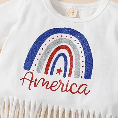 Бемаурбс западно бебе девојче облека новороденче летни облеки за новороденчиња со кратки ракави маица и шорцеви за цветачи