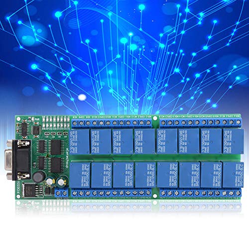 R223C16 16-канална реле табла DB9 реле модул Femaleенски интерфејс Сериски порта паметен модул за паралелна индустриска електроника