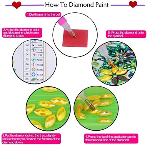 Обележувач за сликање од сончоглед Дијамант - Пиглигбос 2 пакувања кожа тасела обележувач Дијамант за сликање цвет дијамантски