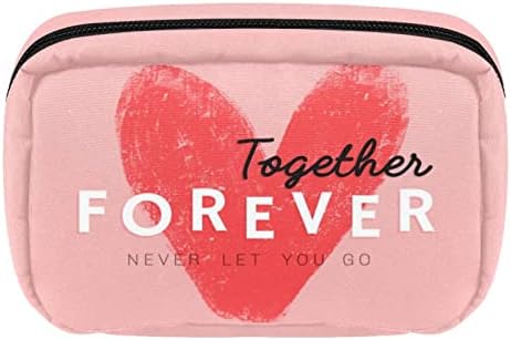 Чанта за шминка на униси, Торба За Козметика Со Романтична Порака Пренослива Торба За Патнички Воз Организатор На Случај За