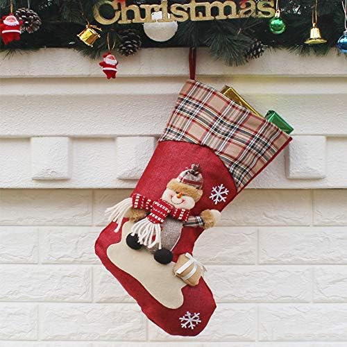 N / A Божиќно порибување, 3 пакувања 18 Голема големина Божиќно порибување Санта Снежен човек ирваси на Божиќ за семејни празници Божиќни забави украси