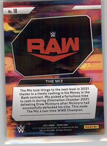 2022 PANINI PRIZM WWE Следно ниво 18 МИЗ РАВ СЛУЧАЈ СВЕТСКО КАРТИРАЕ ЗА РАБОТНИК