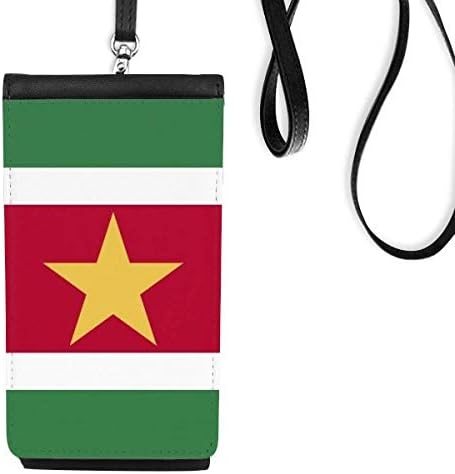 Национално знаме на Суринам Национално знаме Јужна Америка Телефонски паричник чанта што виси мобилна торбичка црн џеб