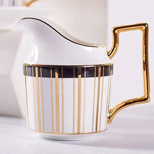 Yjalbb злато вметнување коска во кинески сет за кафе, порцелански чај постави напредни садови чаша керамичка кригла шеќер сад