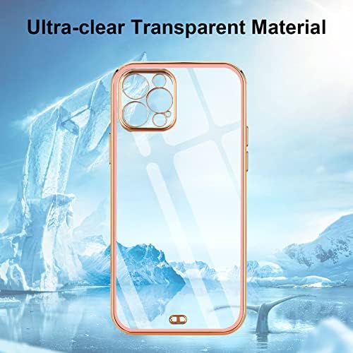 Case urarssa Case компатибилен со iPhone 12 Pro Case Crystal Clear Transparention Design Back Basumproof Shockproof Shockproof Shockproof Shockproof
