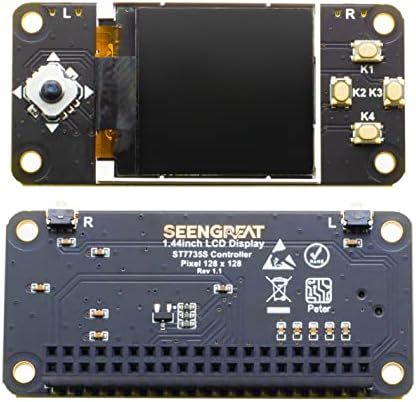 Xicoolee 1,44inch LCD дисплеј модул за Raspberry Pi, 128 × 128 резолуција RGB 65K дисплеј бои, внатрешен возач ST7735S, TFT Display SPI интерфејс