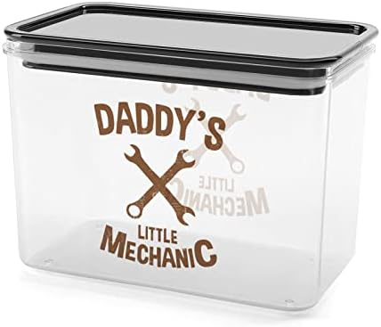 Малата Механичка Кутија За Складирање На Тато Пластични Канистри За Контејнери За Организатор На Храна Со Капак За Кујна