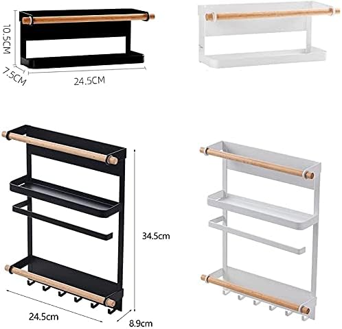 Држач за ролна на кујната Dijiamu, слободен стоечки магнет Фрижидер полица хартија за хартија ролна ролна магнетна решетка за складирање